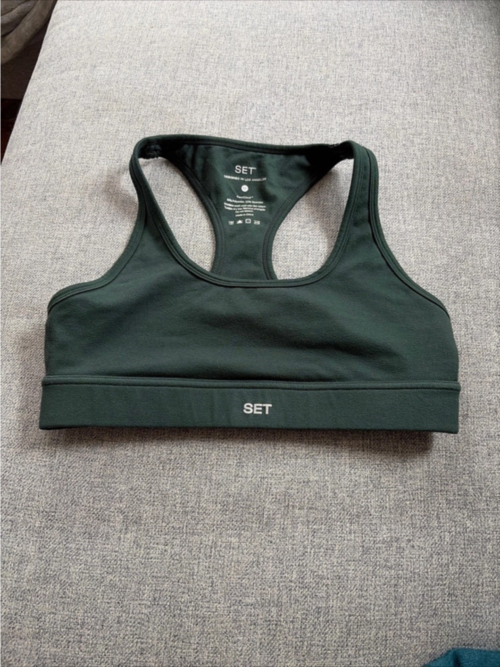SET Active Green Racerback FormCloud Sports Bra - medium NWOT
